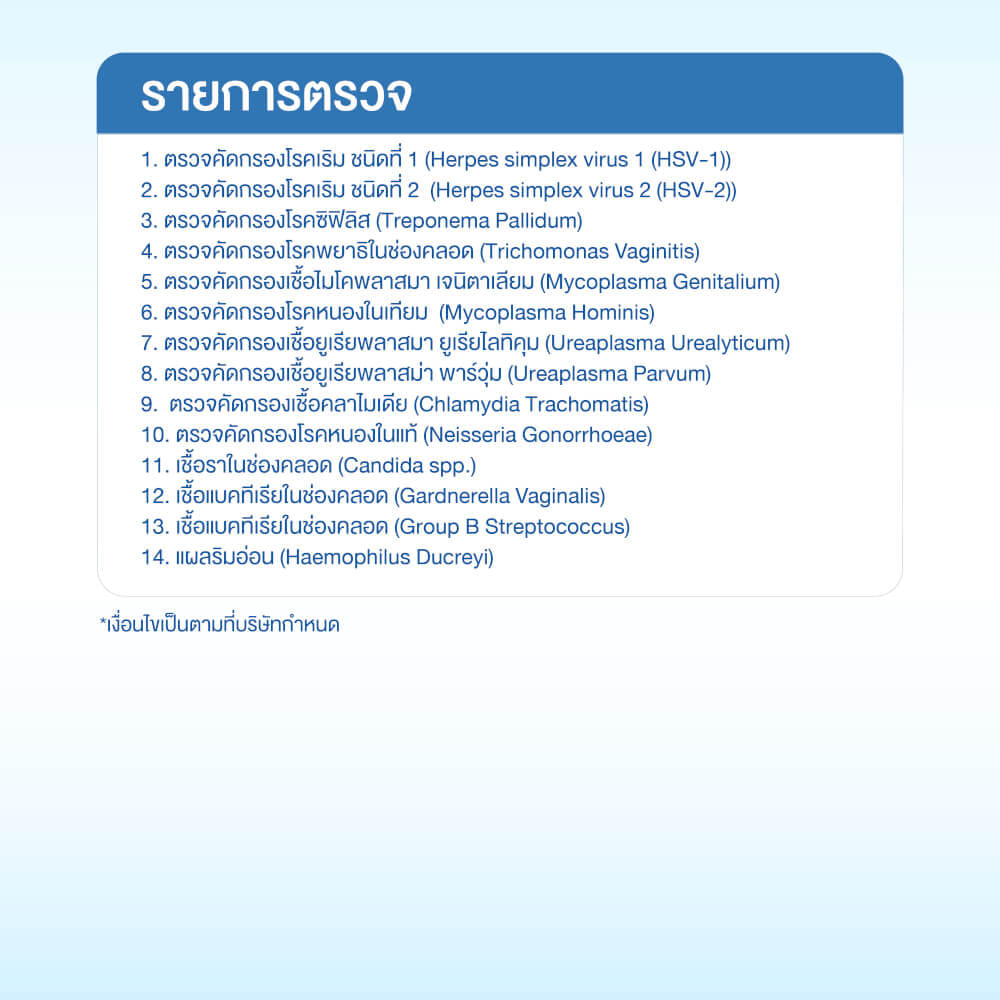 แพ็กเกจตรวจโรคติดต่อทางเพศสัมพันธ์ 14 รายการ_1
